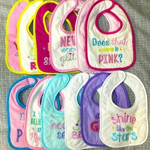 Baby Girl Bibs Set